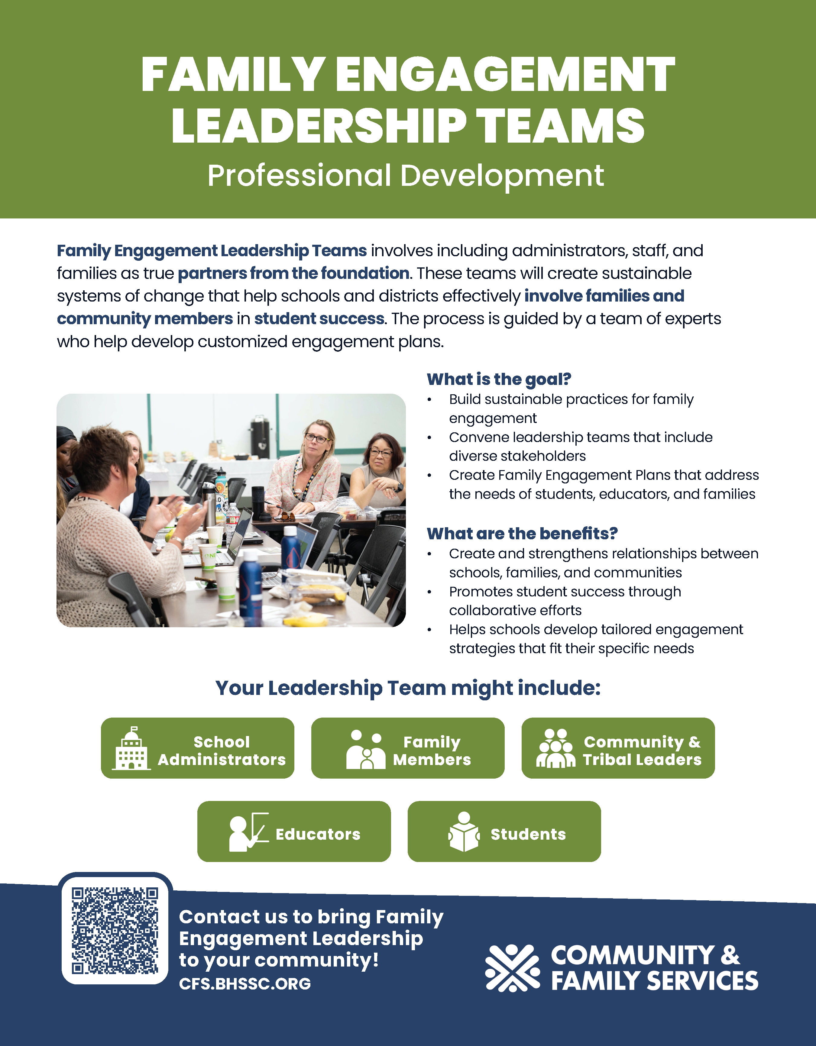CFS Flyer - Family Engagement Leadership Teams